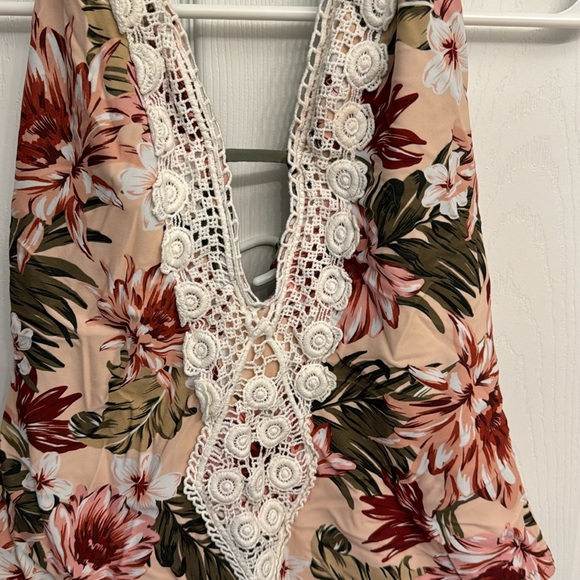 Flowered One Piece - Picture 2 of 4